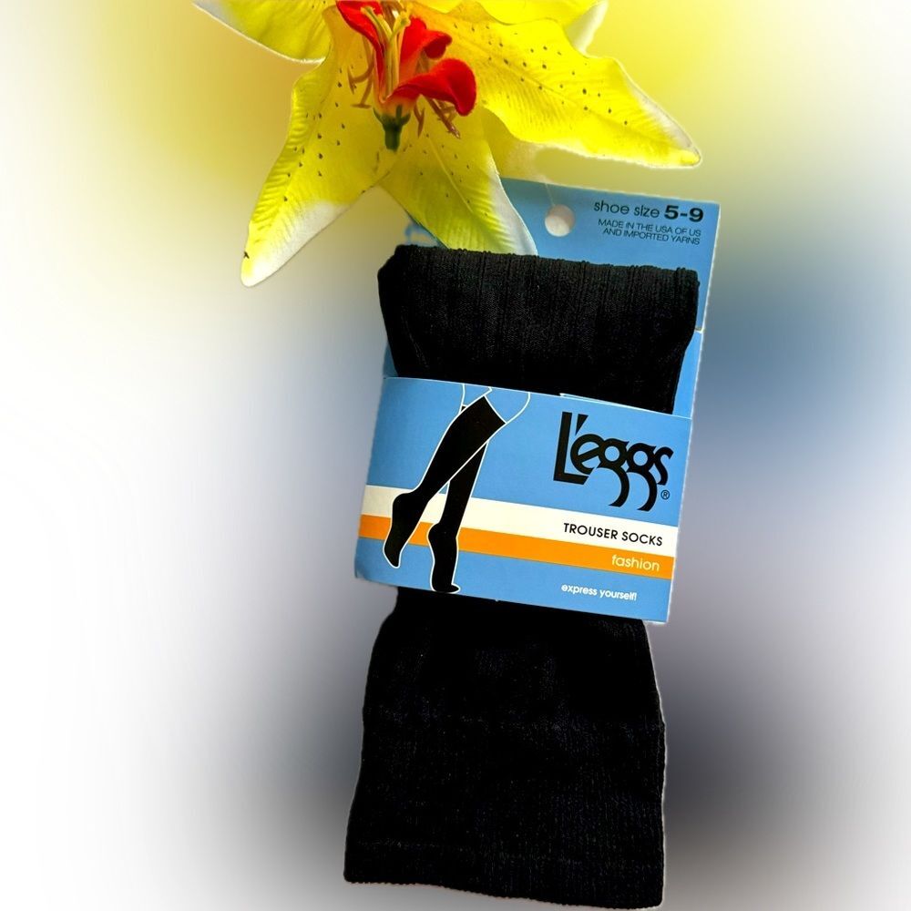Never worn! Leggs black Trouser Socks!